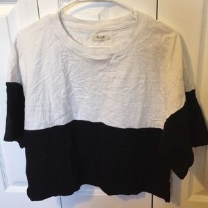 Madewell medium color block white-Black top